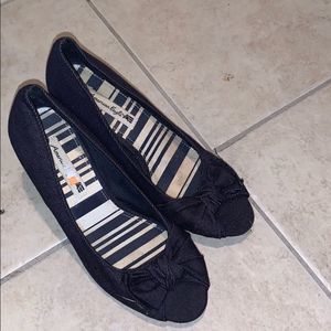 EUC Denim Cork Heels